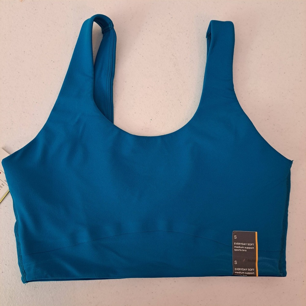 Sports Bra - Everyday Soft Medium Support Longline Dark Teal Blue S 1037-160-B45